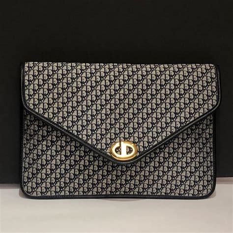 vintage dior monogram clutch|pre owned christian dior bags.